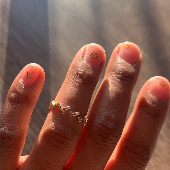Australian Crystal Rainbow Zigzag Ring.. - Picture 4 of 7